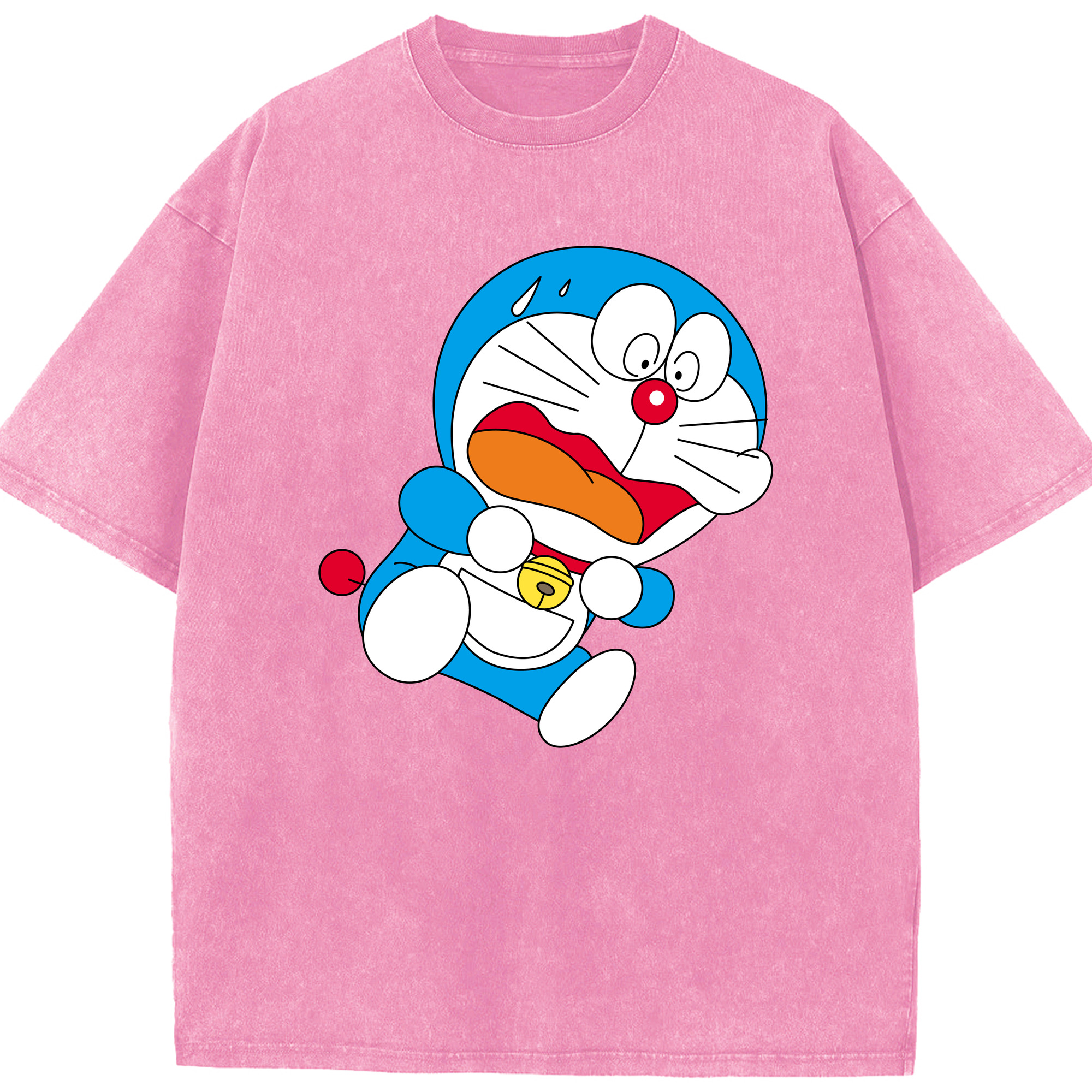 （画像用） ドラえもん Doraemon 綿100% ヴィンテージ風 半袖Tシャツ（フロントプリント）